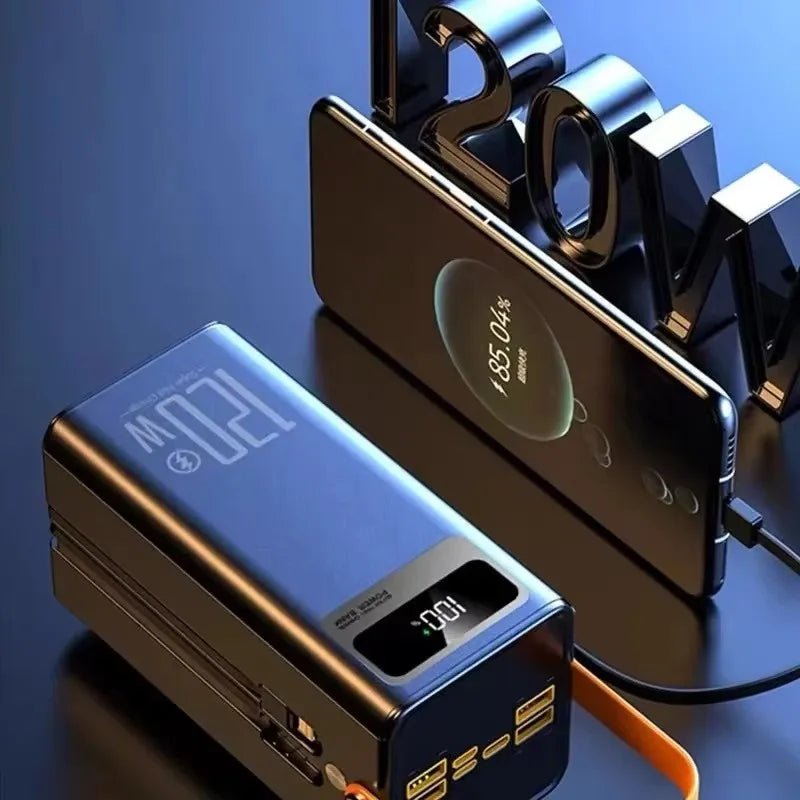 120 W fast charging power bank with led flash light