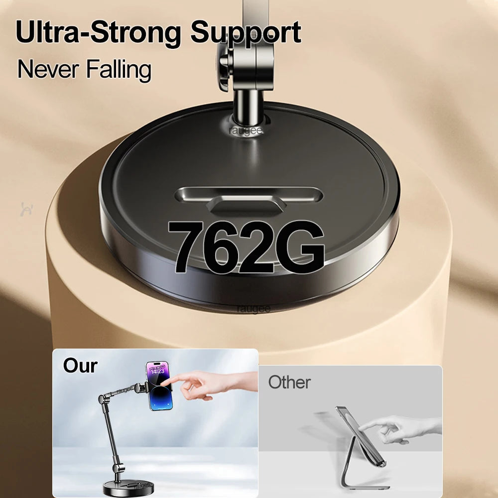 Phone Holder Portable Folding Multi-Angle Adjustable Stand for Cell Phone Height Adjustable Phone Bracket for Live Broadcast