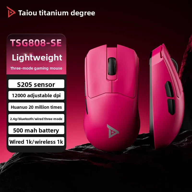 Taidu 808 Talon 3395 Wireless Tri-mode Gaming Mouse, Lightweight, for E-sports, PC & Office, Delta