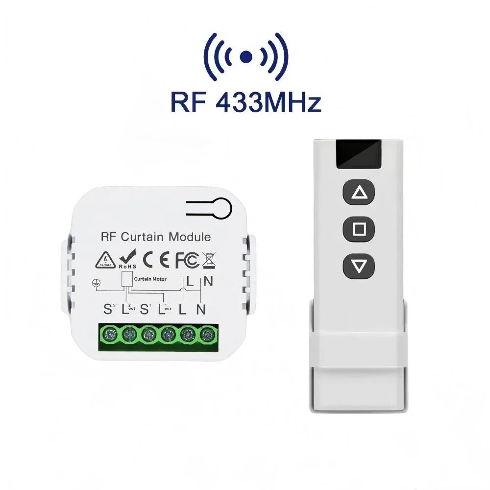 Smart Curtain Switch Intelligent Controllers Roller Blinds Shutter Motor Tuya WiFi/RF 433/WiFi&RF 433 Optional