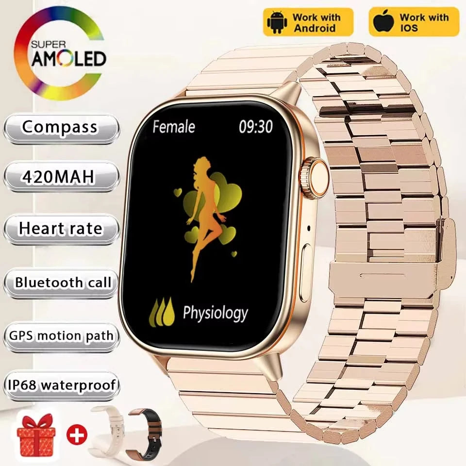 2026New Multifunctional SmartWatch Women Gift Built-in GPS Bluetooth Call Music Fitness Sports Bracelet Sleep Monitor watch Lady