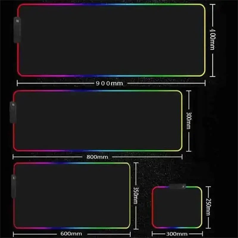 XXL RGB Gaming Mouse Pad Space Rubber Anti-slip Cool Desk Mat Gamer Accessories Large LED Light PC Computer Carpet with Backlit