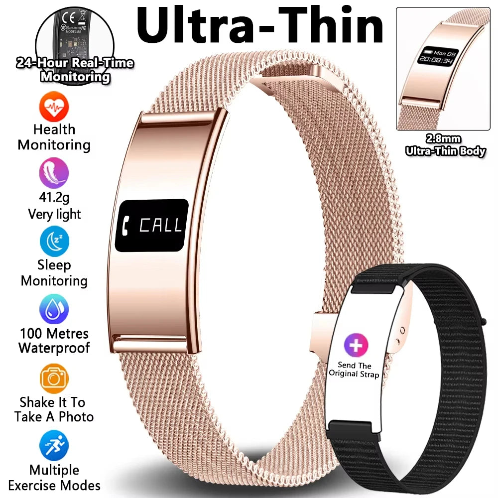 New Fitness Tracker Smart Bracelet Men Women IPX8 Waterproof Heart Rate Sleep Monitoring Outdoor Sport Pedometer Smartwatch 2026