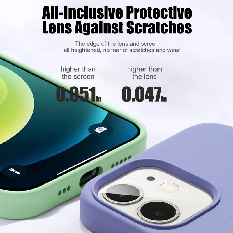 Luxury Liquid Silicone Phone Case for APPLE iPhone 11 13 12 14 15 16 Pro Max Cases for iPhone 17 Pro Shockproof Protector Cover