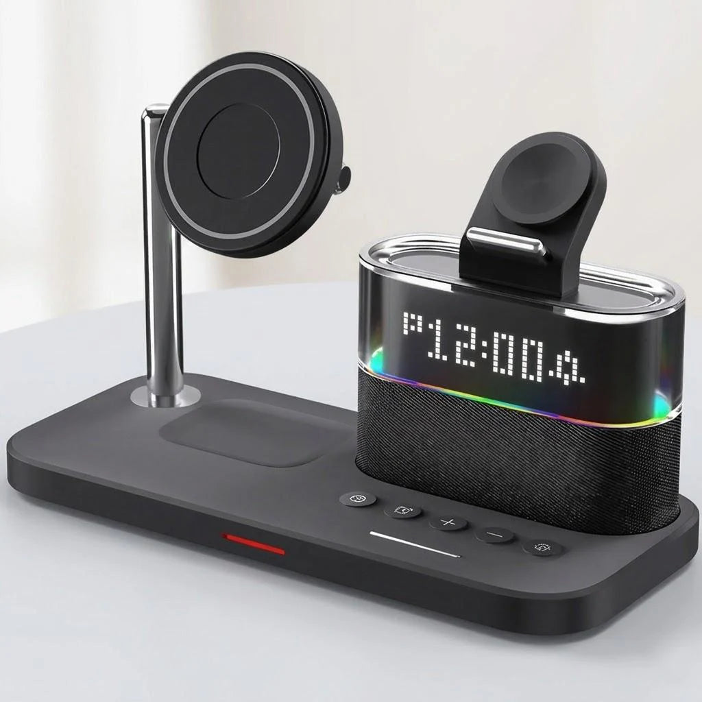 Wireless Charging Station Magnetic Stand for Series 17 16 15 14 13 12 iWatch Ultra 8 7 6 5 and Wireless Earbuds Pro 2 3