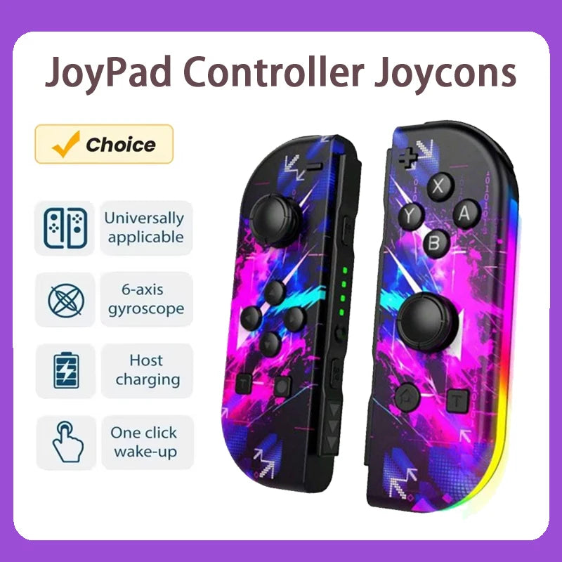 RGB Wireless Controllers for Nintendo Switch / OLED / Lite