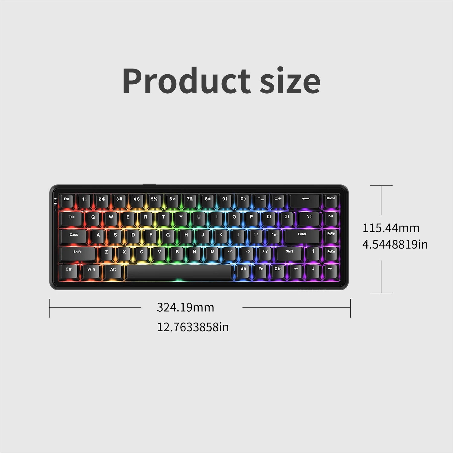 AJAZZ AK680 MAX 68 Keys Wired Gaming Keyboard, 8K/1K Switchable Polling Rate, Hall Magnetic Switch Rapid Trigger