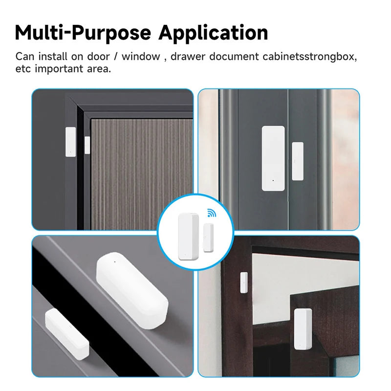 Tuya Smart WiFi Door Sensor Window Contact Alarm, Wireless Home Security Burglar Sensor, Smart Life, Alexa Google Assistant