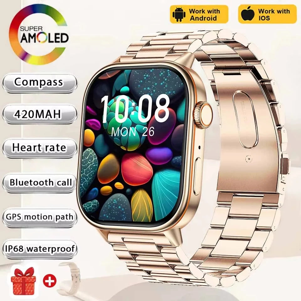 2026New Multifunctional SmartWatch Women Gift Built-in GPS Bluetooth Call Music Fitness Sports Bracelet Sleep Monitor watch Lady