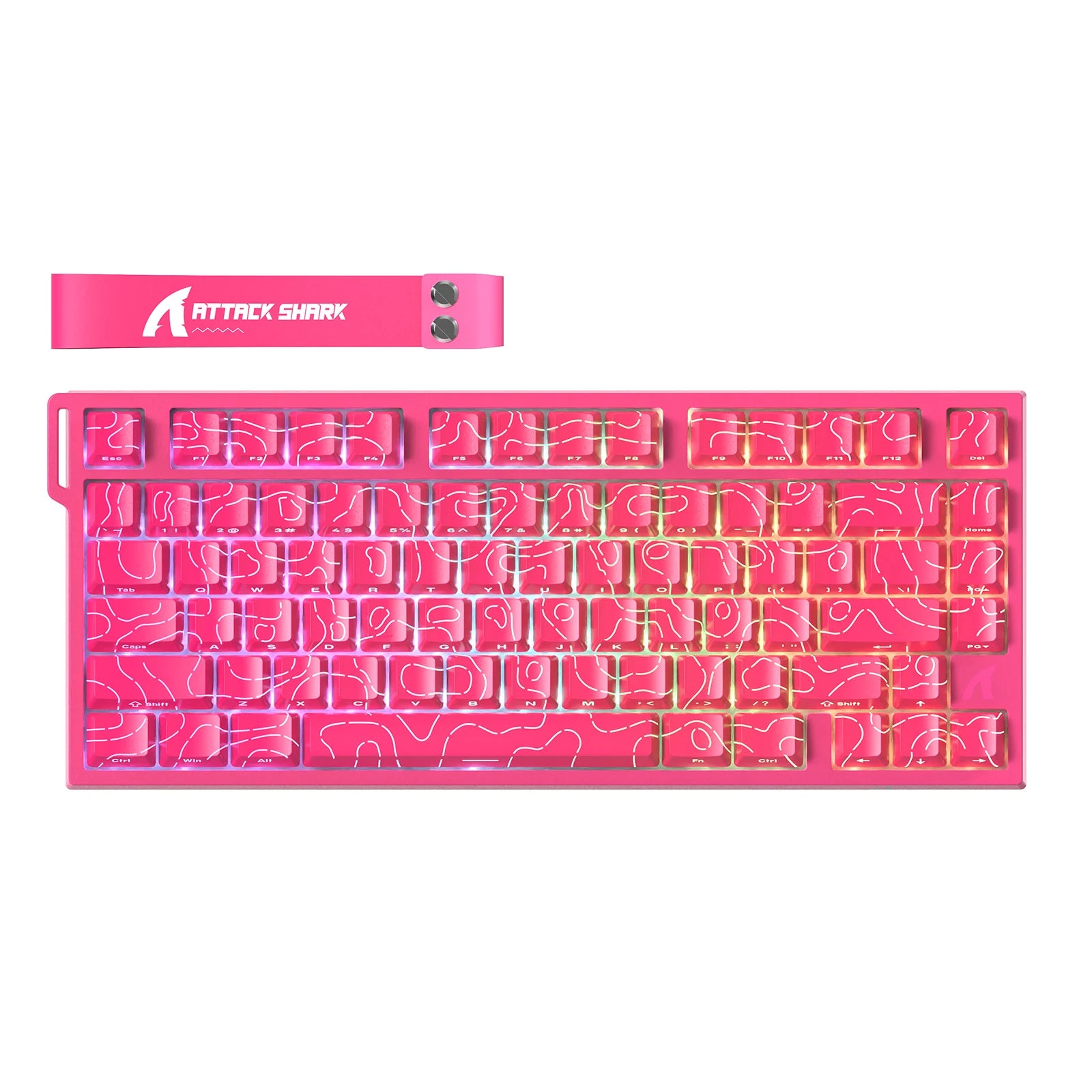 ATTACK SHARK R82 HE Rapid Trigger Wired Mechanical Gaming Keyboard TKL NKRO with 8K Polling,0.005mm RT Accuracy,256K Scan Rate,