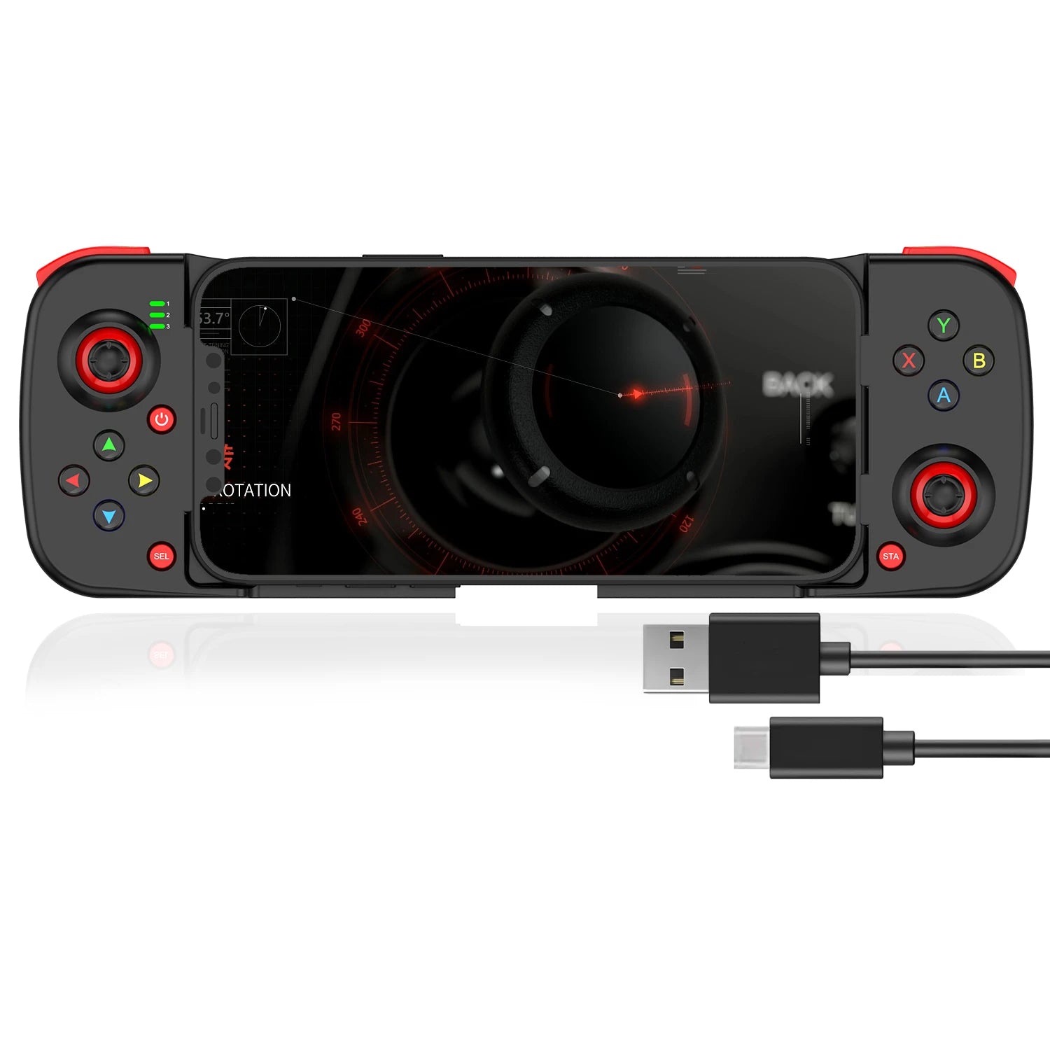 D3 Retractable  Gamepad Wireless Stretch Game Controller Compatible with iPhone Android Phone Switch PS3 PS4 PC Portable Gaming Joystick