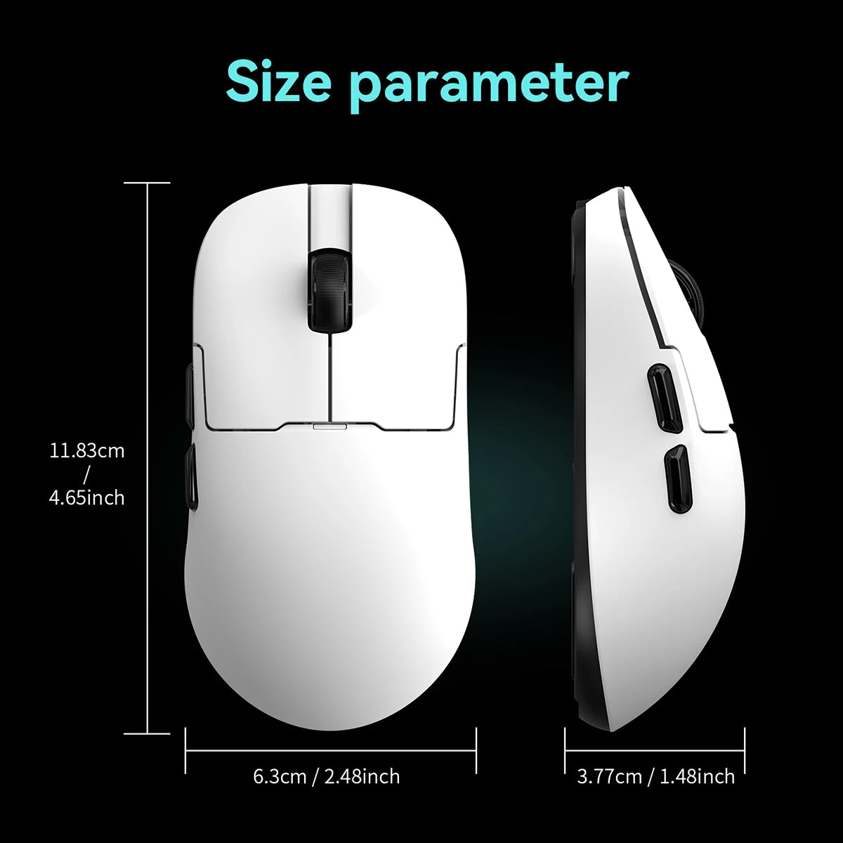 AJAZZ AJ159P MC Wireless Gaming Mouse features a magnetic charging dock, a PAW 3311 sensor, a 1000Hz polling rate, and a 400mAh battery—say goodbye to battery anxiety