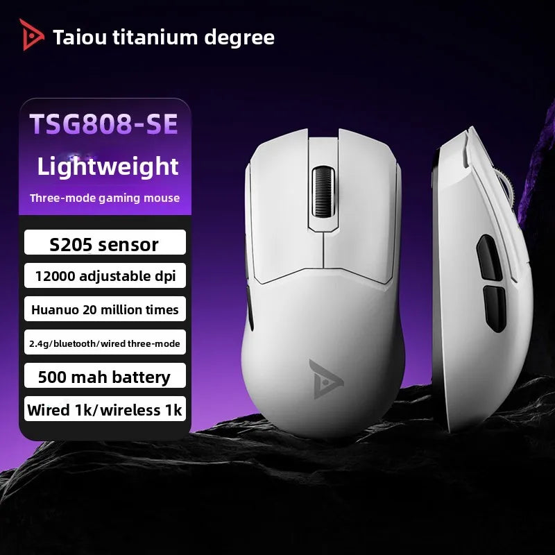 Taidu 808 Talon 3395 Wireless Tri-mode Gaming Mouse, Lightweight, for E-sports, PC & Office, Delta