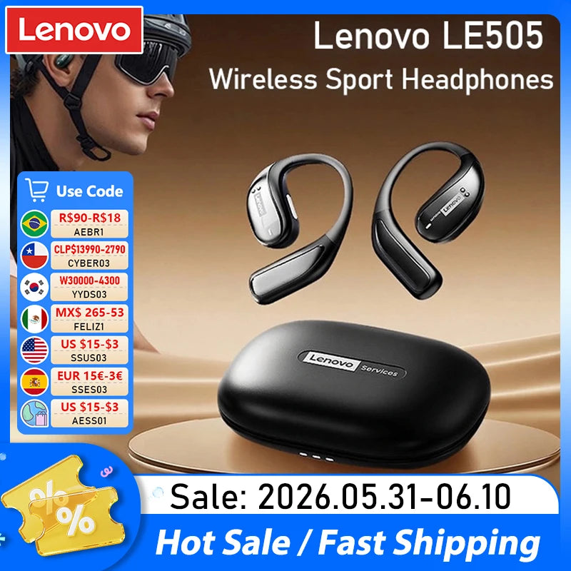 Choice Lenovo LE505 Bluetooth 6.0 Wireless Earbuds Low Latency Gaming Earphones Noise Cancelling Stereo Sport Headset with Mic