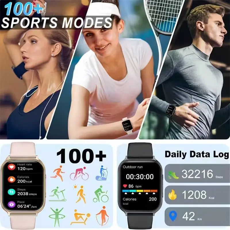 2026 smartwatch Bluetooth call IP68 waterproof, outdoor sports tracker, unisex, best gift