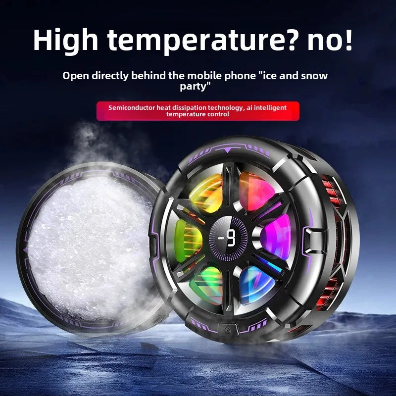 K21 Mobile Phone PUBG Game Cooler Fast Cooling Radiator Magnetic/ Back-clip 2 in 1 Semiconductor Freeze Cool Heat Sink Universal