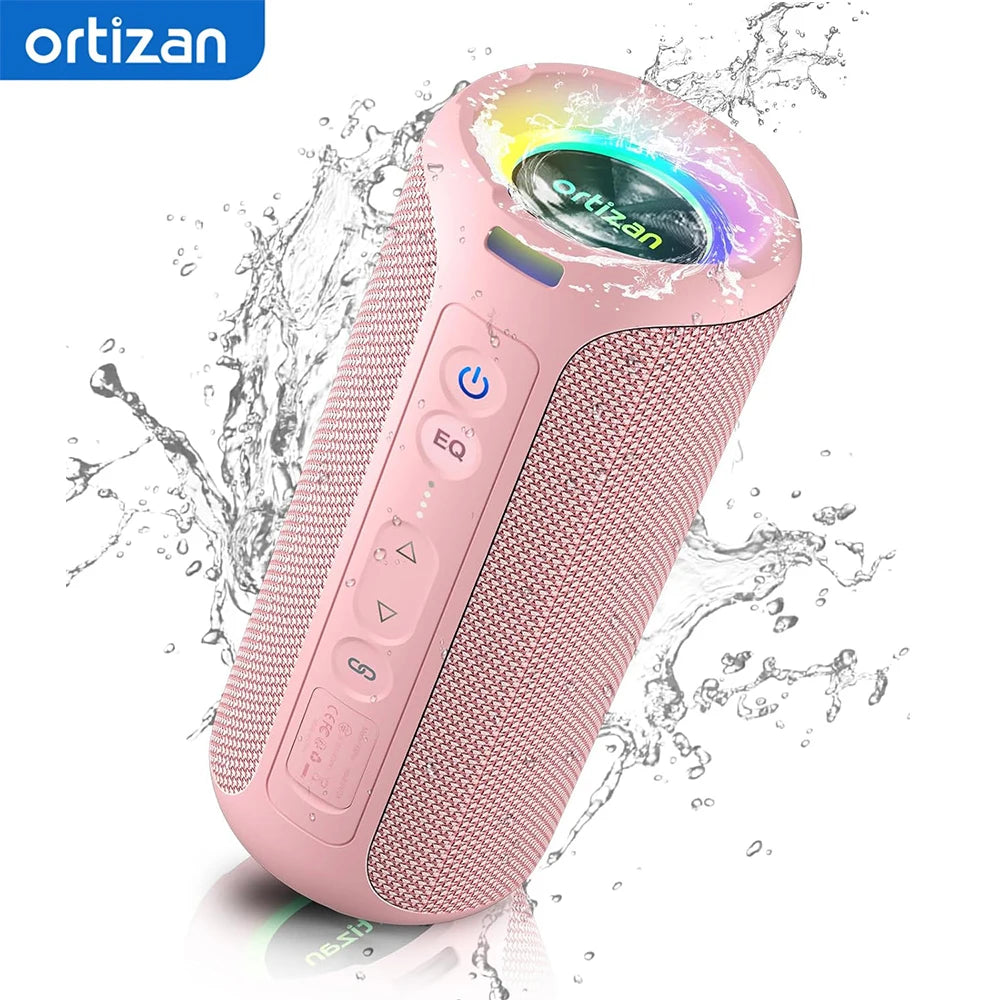 Ortizan X8 Pro, Waterproof Portable Bluetooth Speaker, RGB Lights, Premium Sound Quality