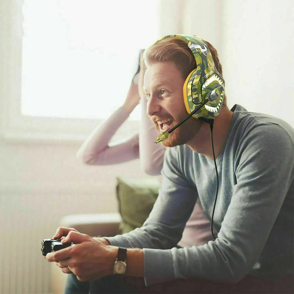 ONIKUMA K1B Pro Camo Elite Stereo Gaming Headset for PS4, Xbox, PC and Switch Brand new
