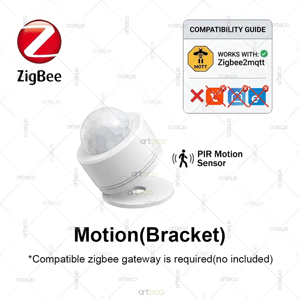 Zigbee 3.0 Smart PIR Motion Sensor Human Body Movement Infrared Detector Illuminance Vibration Sensor,for Home Assistant Z2MQTT