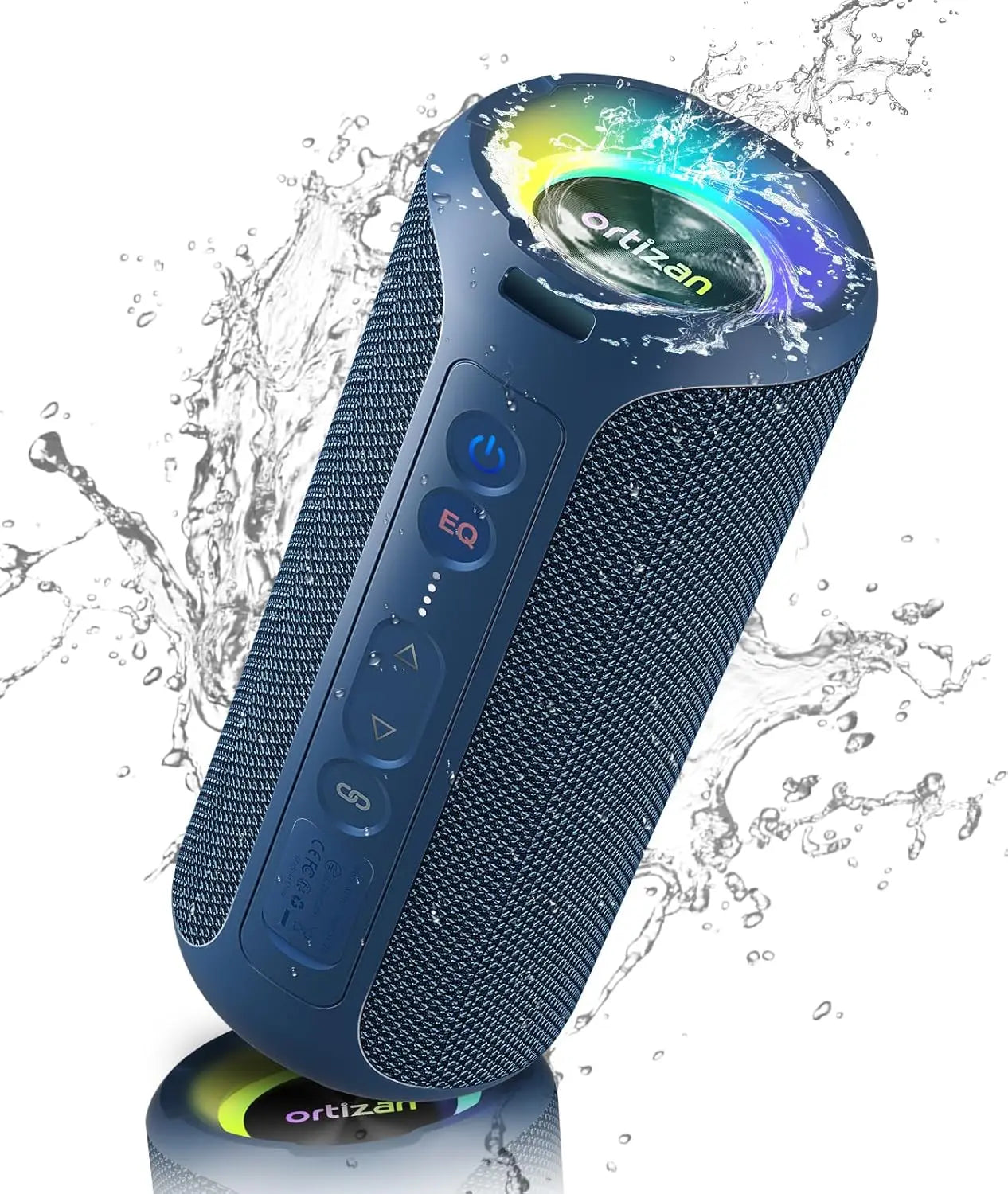 Ortizan X8 Pro, Waterproof Portable Bluetooth Speaker, RGB Lights, Premium Sound Quality