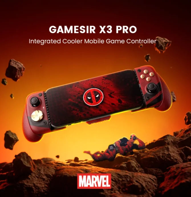 GameSir- X3 Pro Bluetooth mobile game controller-Disney IP Deadpool With Hall Effect Dual Rumble Motors For Android Phones