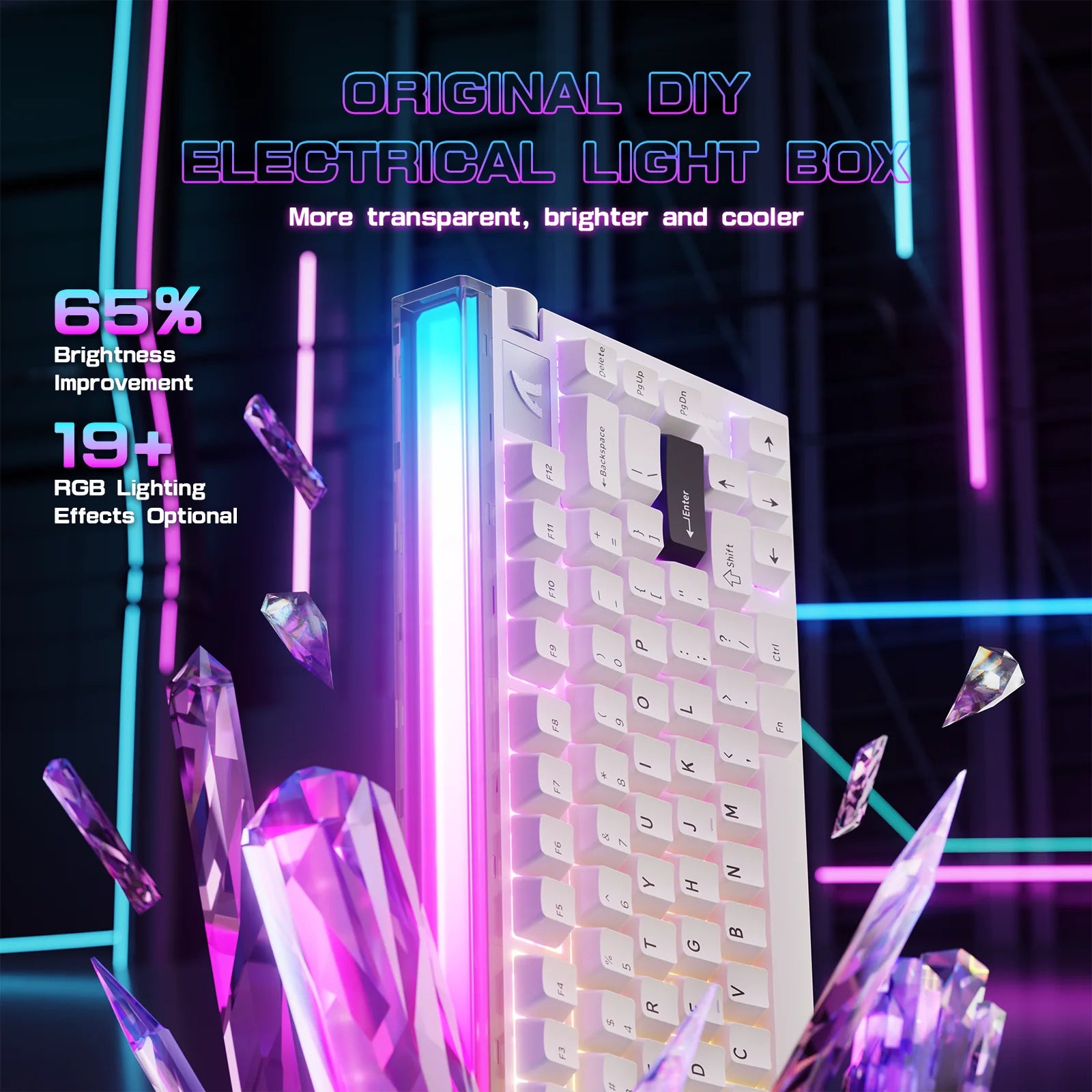 ATTACK SHARK R85HE Wired 75% Hall Effect Rapid Trigger Mechanical RGB Gaming Keyboard 8K Polling,0.05mm RT Accuracy
