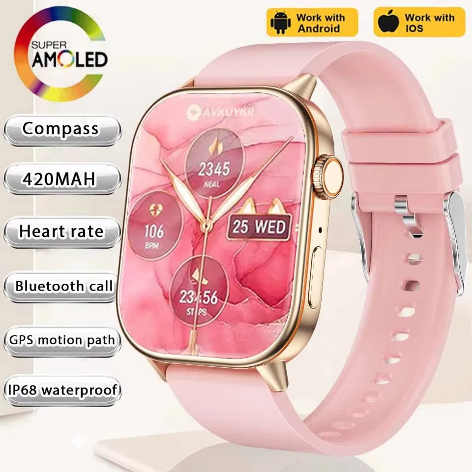 2026New Multifunctional SmartWatch Women Gift Built-in GPS Bluetooth Call Music Fitness Sports Bracelet Sleep Monitor watch Lady