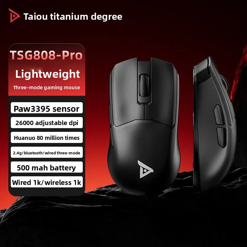 Taidu 808 Talon 3395 Wireless Tri-mode Gaming Mouse, Lightweight, for E-sports, PC & Office, Delta