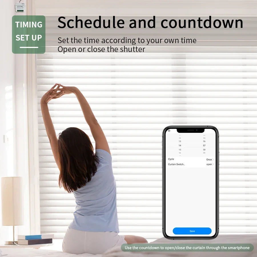 Smart Curtain Switch Intelligent Controllers Roller Blinds Shutter Motor Tuya WiFi/RF 433/WiFi&RF 433 Optional