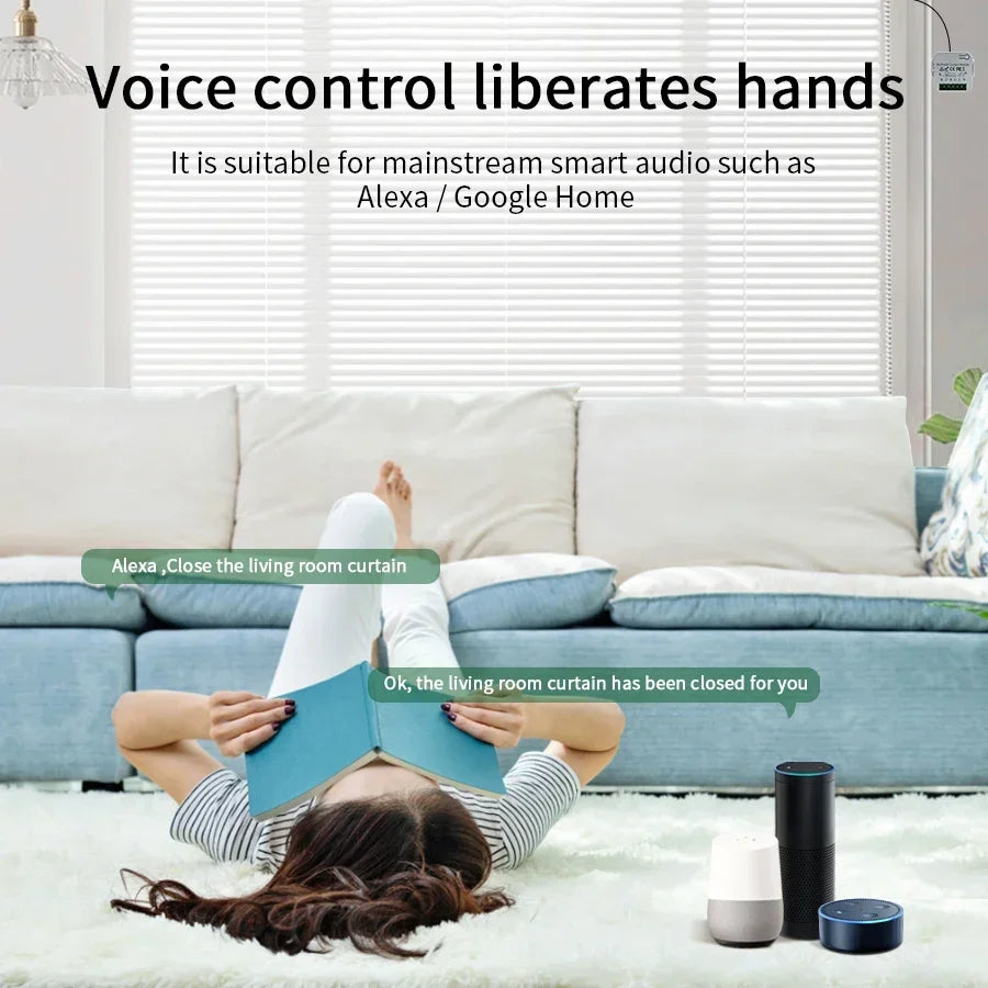 Smart Curtain Switch Intelligent Controllers Roller Blinds Shutter Motor Tuya WiFi/RF 433/WiFi&RF 433 Optional