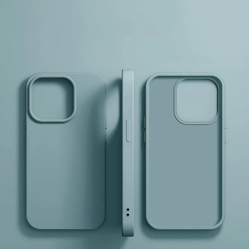 Luxury Liquid Silicone Phone Case for APPLE iPhone 11 13 12 14 15 16 Pro Max Cases for iPhone 17 Pro Shockproof Protector Cover