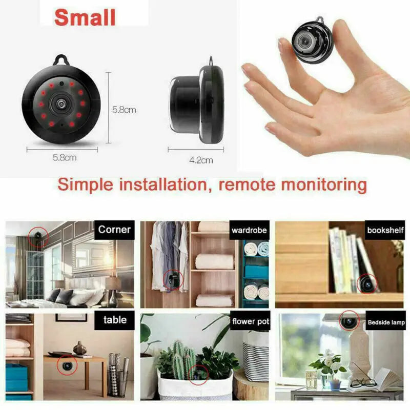 Mini Wifi 1080P Camera Wireless CCTV Infrared Night Vision Motion Detection 2-Way video Motion Tracker Home Security Drop Ship