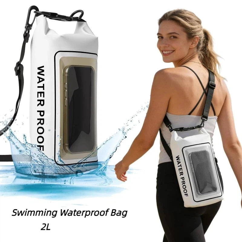 2026 New Sale 2L PVC Swimming Waterproof Bag Universal Waterproof Phone Cases Bag For Trekking