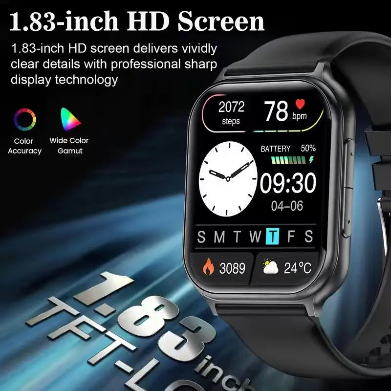 2026 smartwatch Bluetooth call IP68 waterproof, outdoor sports tracker, unisex, best gift