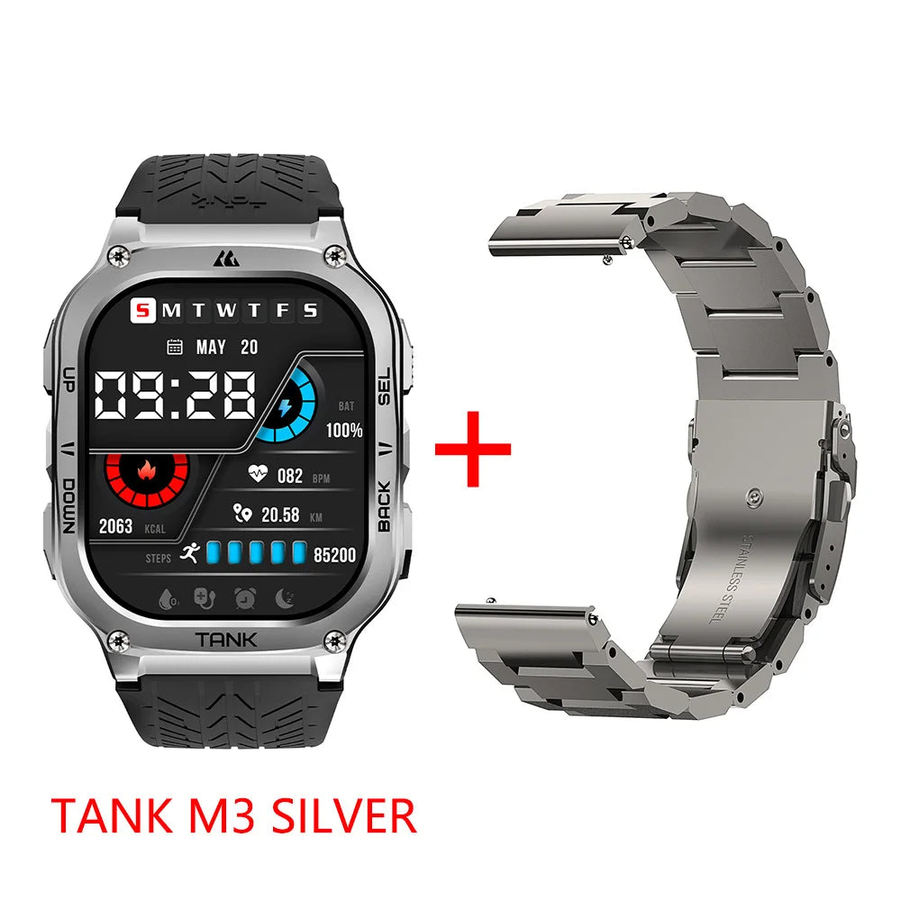 2025 Original KOSPET TANK M3 Smart Watch Men Smartwatch For Women 480mAh Digital Fitness AMOLED AOD Bluetooth Waterproof Watches