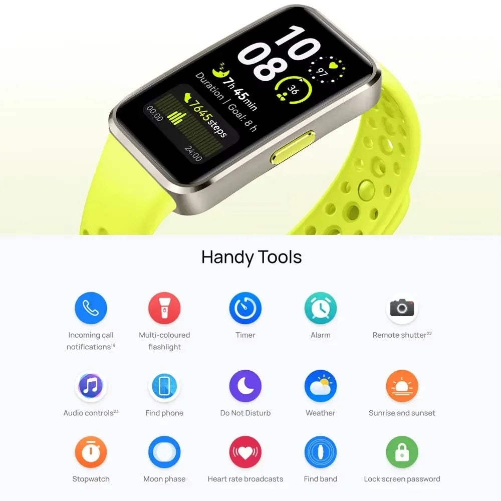 HUAWEI Band 10 Smart Bracelet Fitness Tracker Heart Rate Sleep Monitor 14 Days Battery Life Compatible with iOS and Android