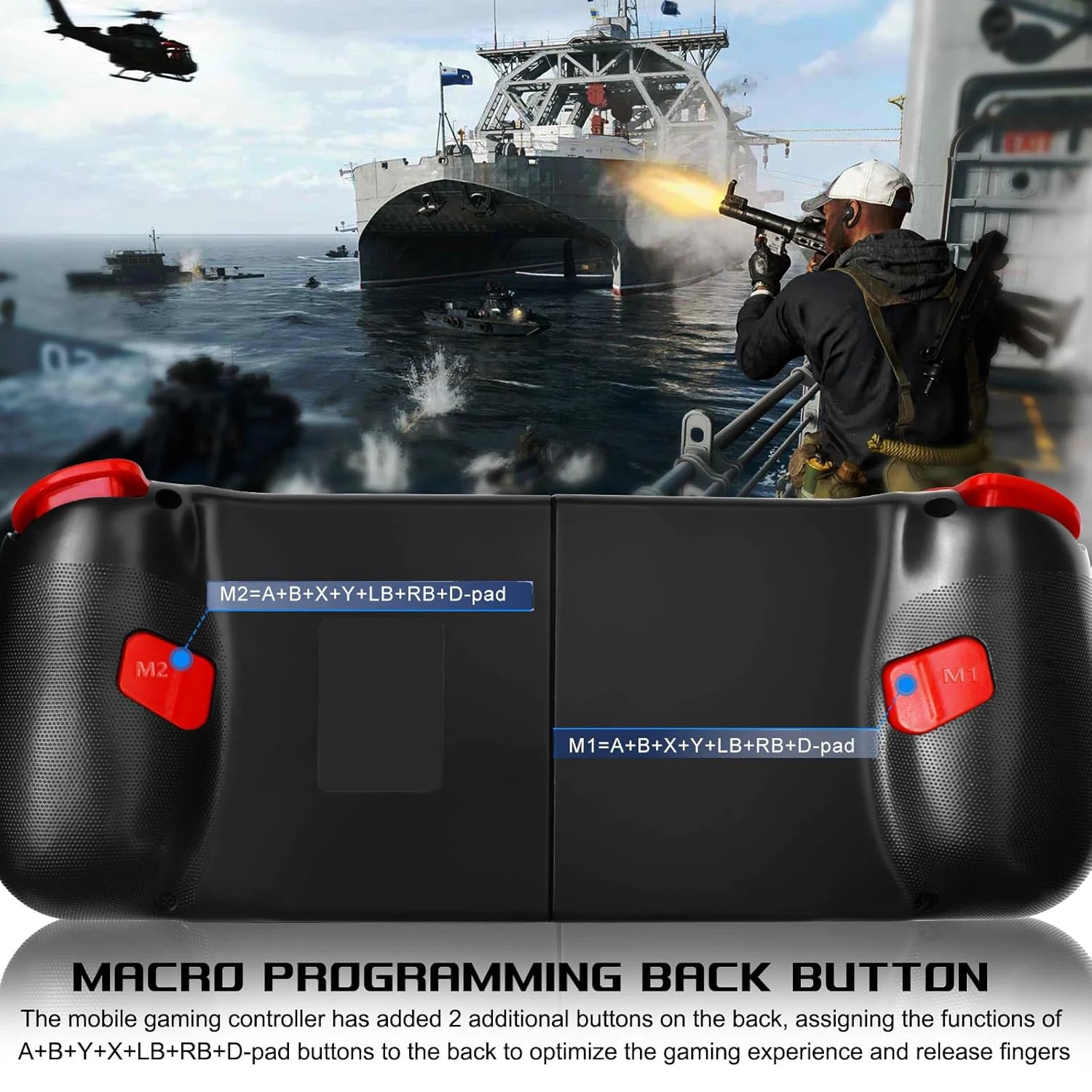 D3 Retractable  Gamepad Wireless Stretch Game Controller Compatible with iPhone Android Phone Switch PS3 PS4 PC Portable Gaming Joystick