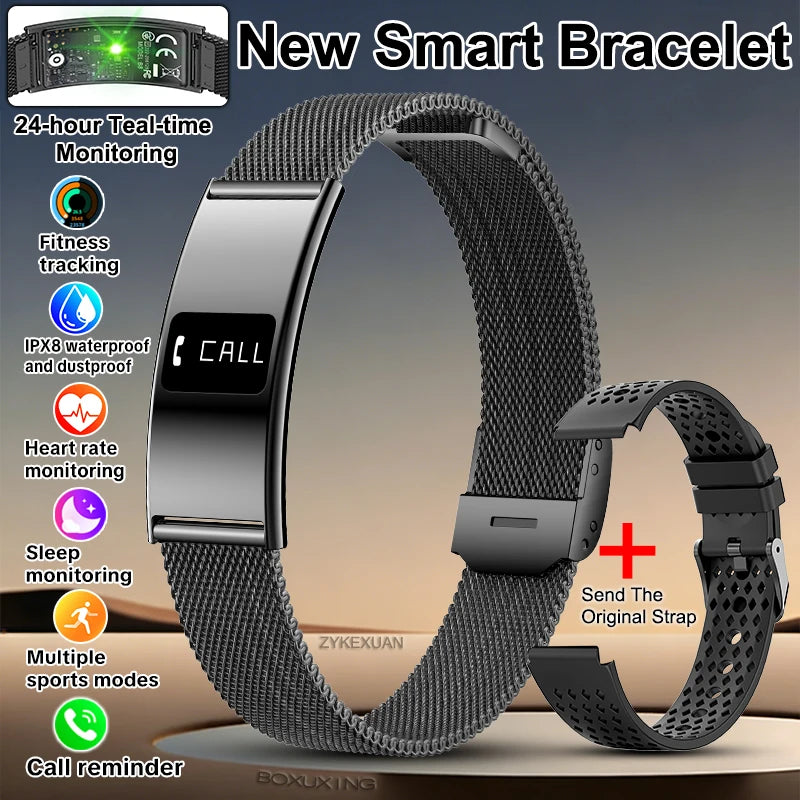 New Smart Bracelet Men Fitness Tracker IPX8 Waterproof Heart Rate Sleep Monitor Outdoors Sports Smartwatch Band For Android IOS