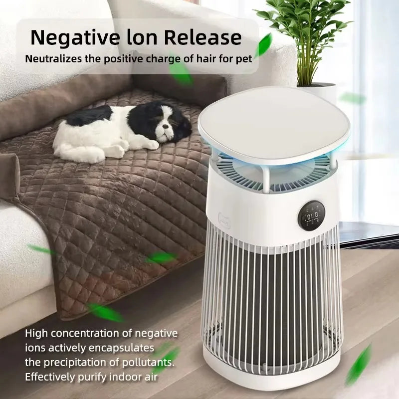 2026 PTM Smart Home Portable HEPA Air Purifier for Allergies, Pet Dander and Hair, Bedroom Use with Advanced Filtration System