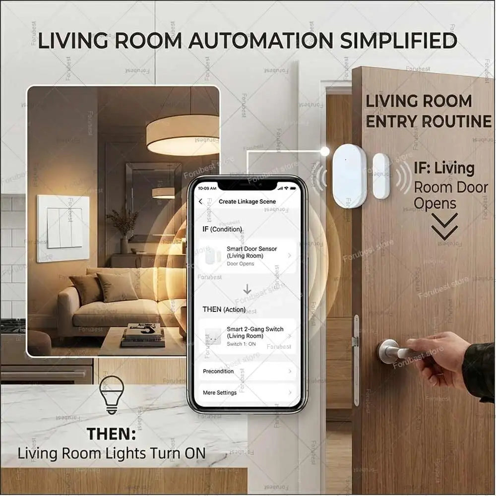 Zigbee 3.0 Door Sensor Window Contact Sensor Smart Home Open Closed Detector Alarm Security Protection For Tuya Smart Life 2MQTT