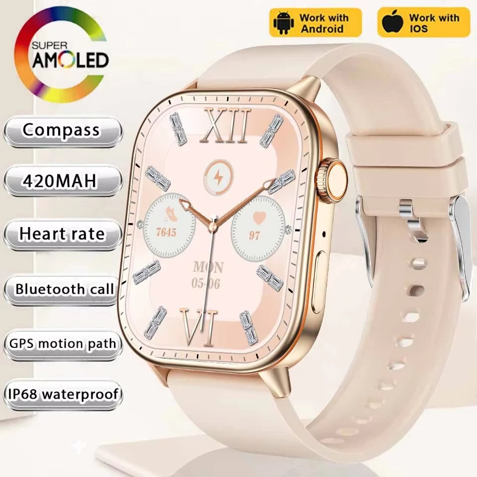 2026New Multifunctional SmartWatch Women Gift Built-in GPS Bluetooth Call Music Fitness Sports Bracelet Sleep Monitor watch Lady