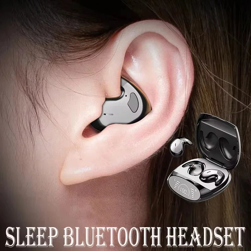 MD528 Sleep Invisible Earbuds Tiny Headphone Sport Stereo Bluetooth 5.3 Earphones Hidden Noise Cancelling Wireless Headset