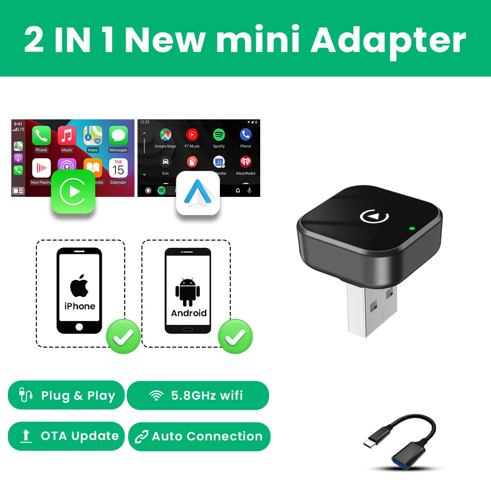 Wireless CarPlay & Android Auto Adapter