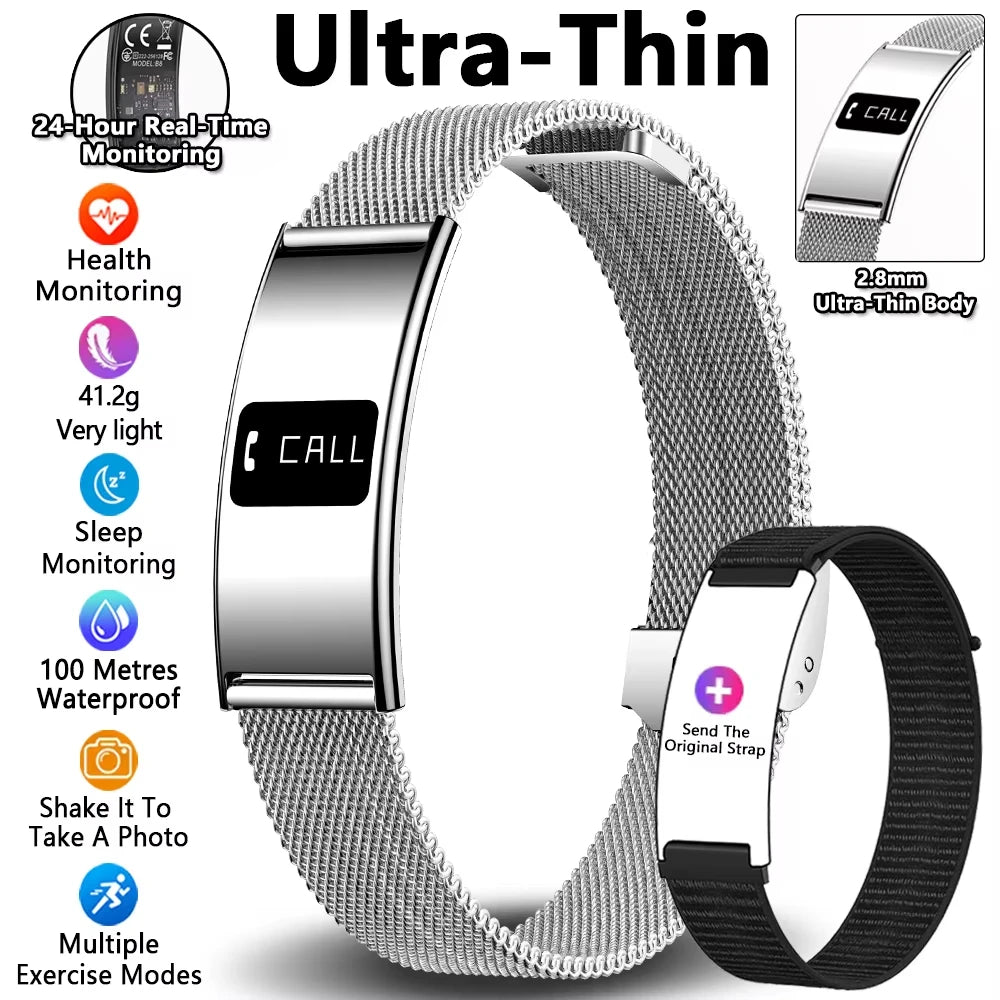 New Fitness Tracker Smart Bracelet Men Women IPX8 Waterproof Heart Rate Sleep Monitoring Outdoor Sport Pedometer Smartwatch 2026