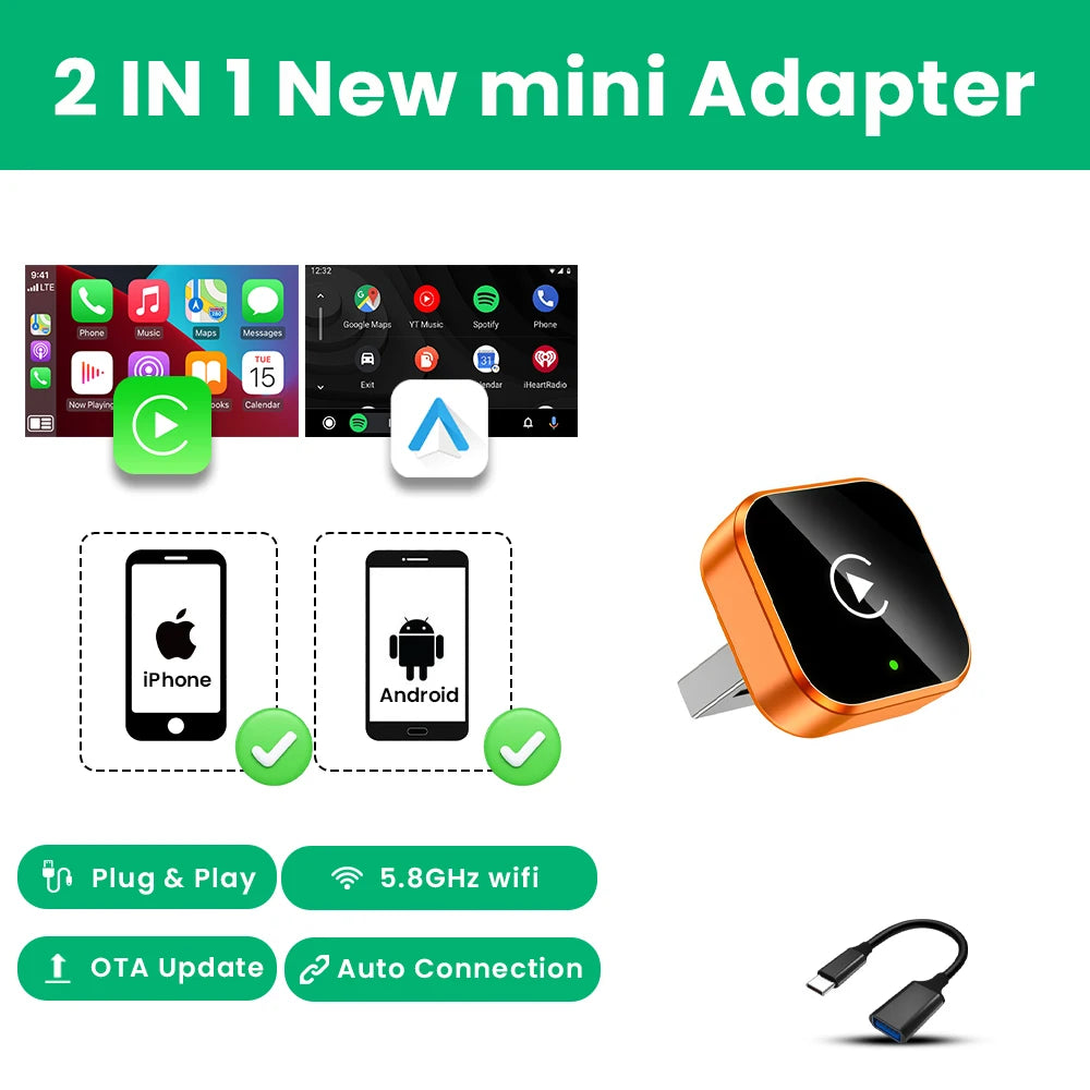 Wireless CarPlay & Android Auto Adapter