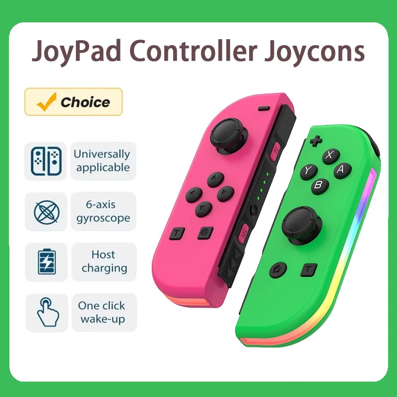 RGB Wireless Controllers for Nintendo Switch / OLED / Lite