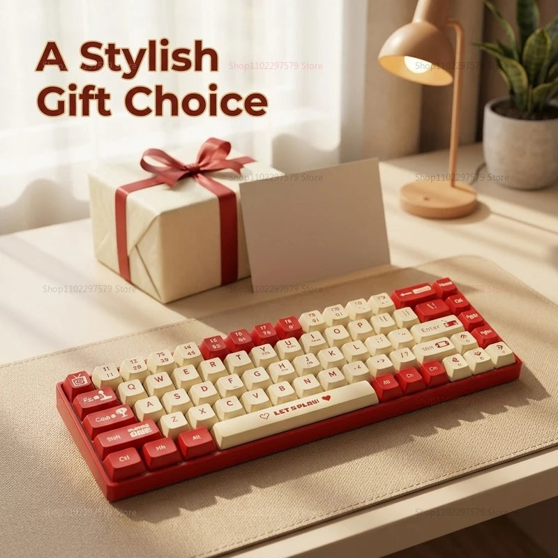 AK680 Wired Mechanical Gaming Keyboard 68 Hot Swappable Keys Ergonomic E-sports Office Keyboard for PC Laptop Type-C USB Gaming