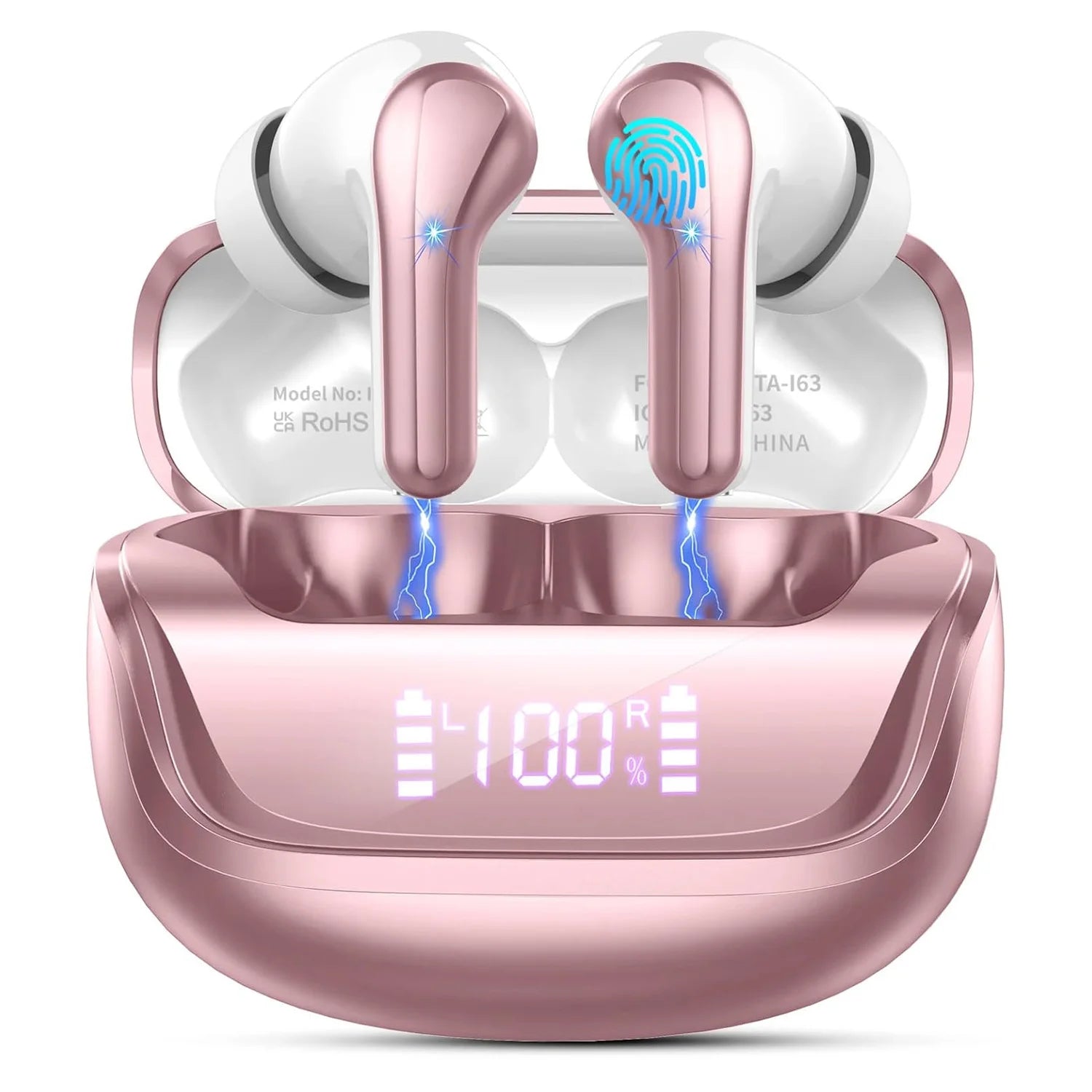 2026 Wireless Earbuds 13mm Double-Layer Driver 4-Mic ENC Noise Canceling 45H Battery LED Display Touch Control Bluetooth 5.3 Earphones iOS Android.