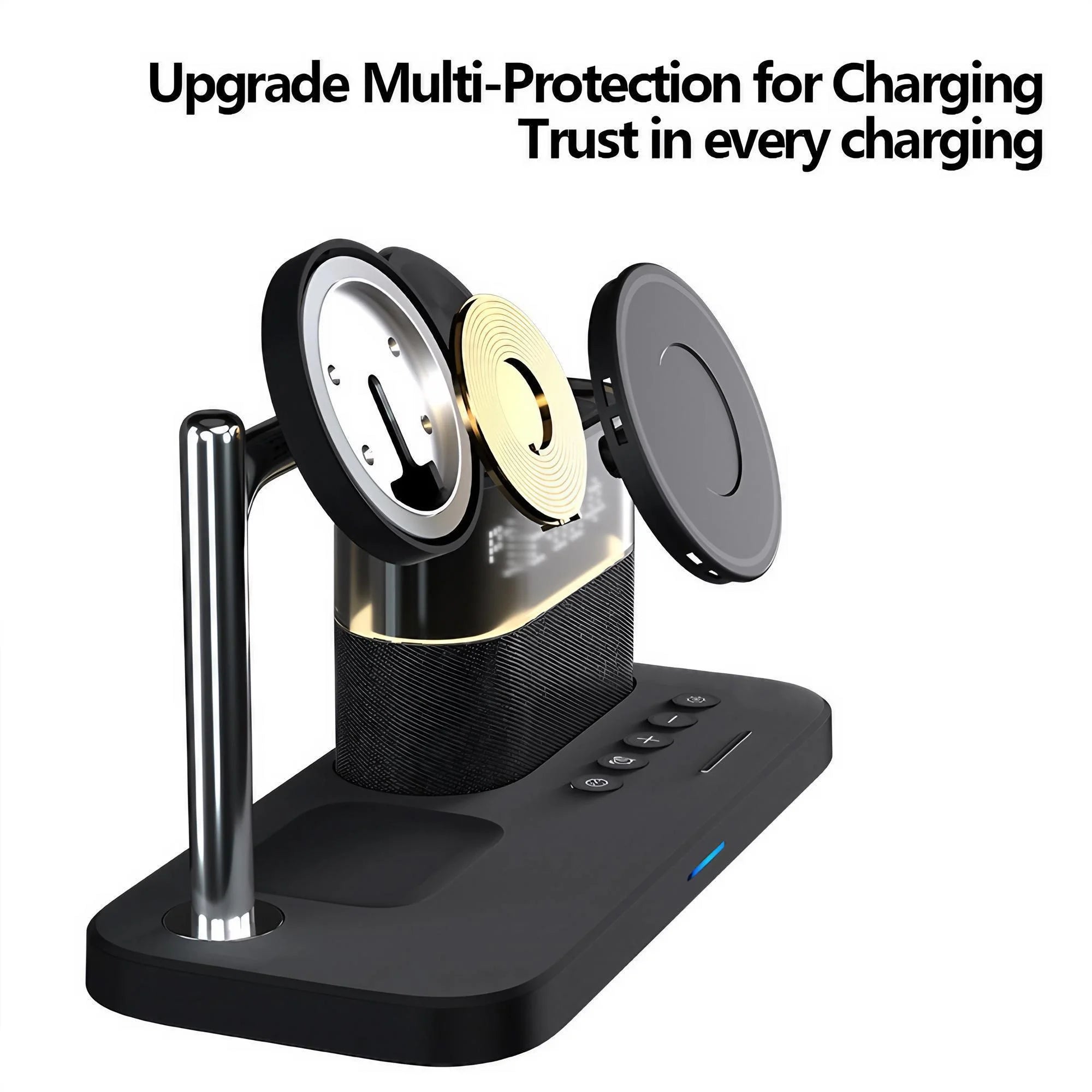 Wireless Charging Station Magnetic Stand for Series 17 16 15 14 13 12 iWatch Ultra 8 7 6 5 and Wireless Earbuds Pro 2 3