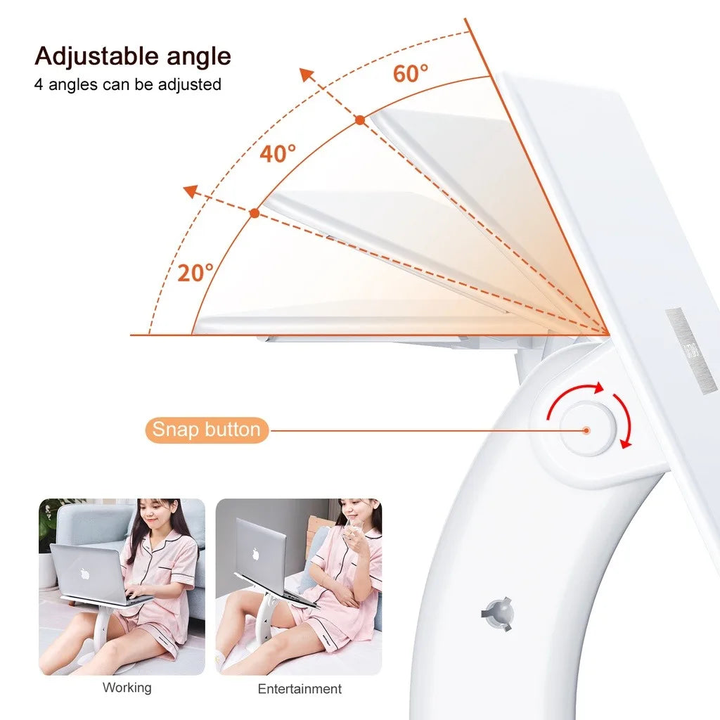Eary Portable Car Dining Table Laptop Stand Multi-Angle Adjustable Book Reading Holder Fit For Car Seat Sofa Bed Car Accessories